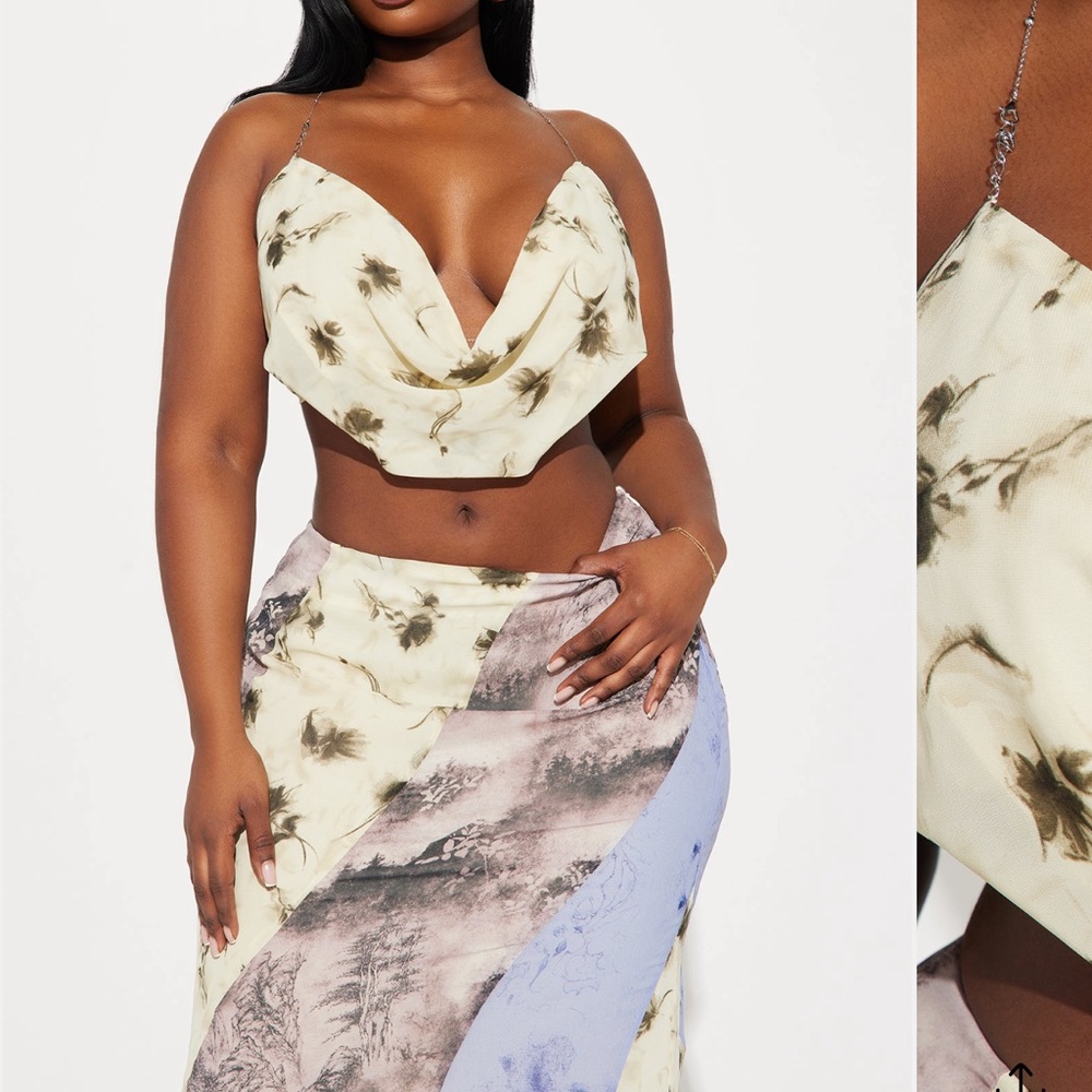 Floral Multi-Color Skirt Set - Picture 5 of 7